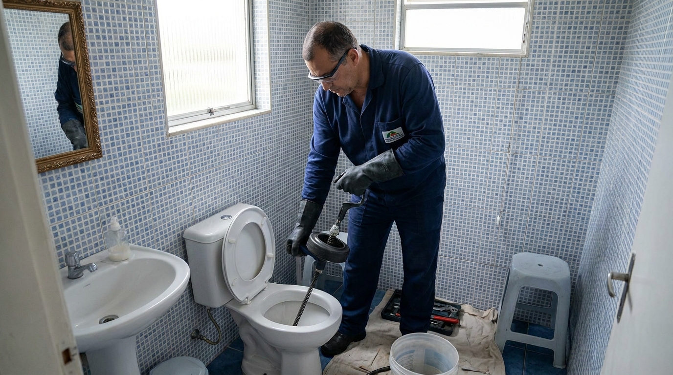 Desentupimento de vaso profissional em Recife‑PE
