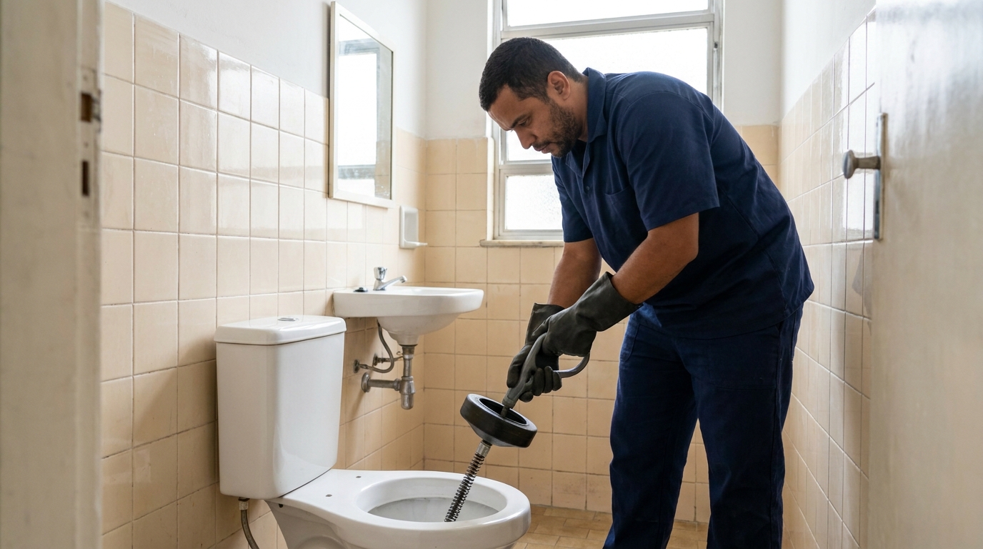 Desentupimento de vaso residencial em Recife‑PE