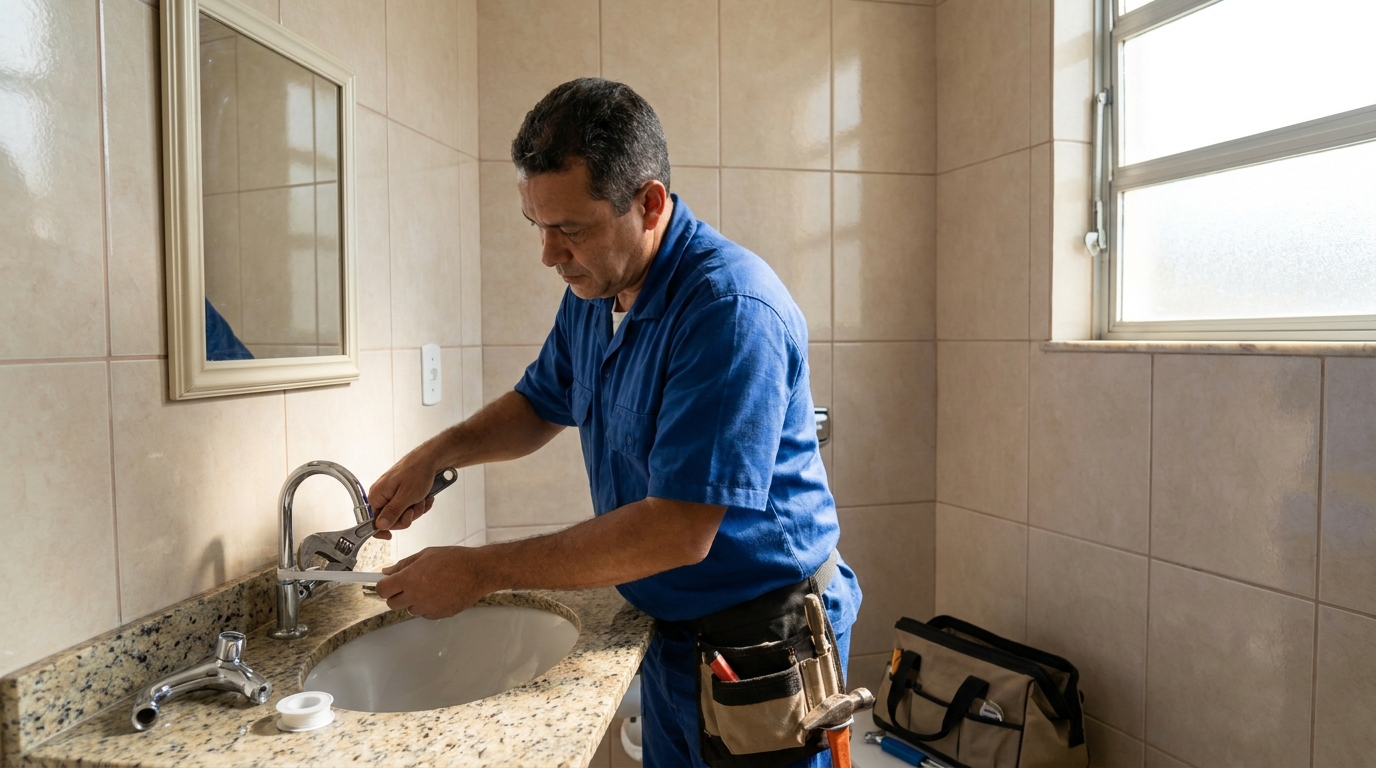Instalação de torneira de banheiro em Recife‑PE