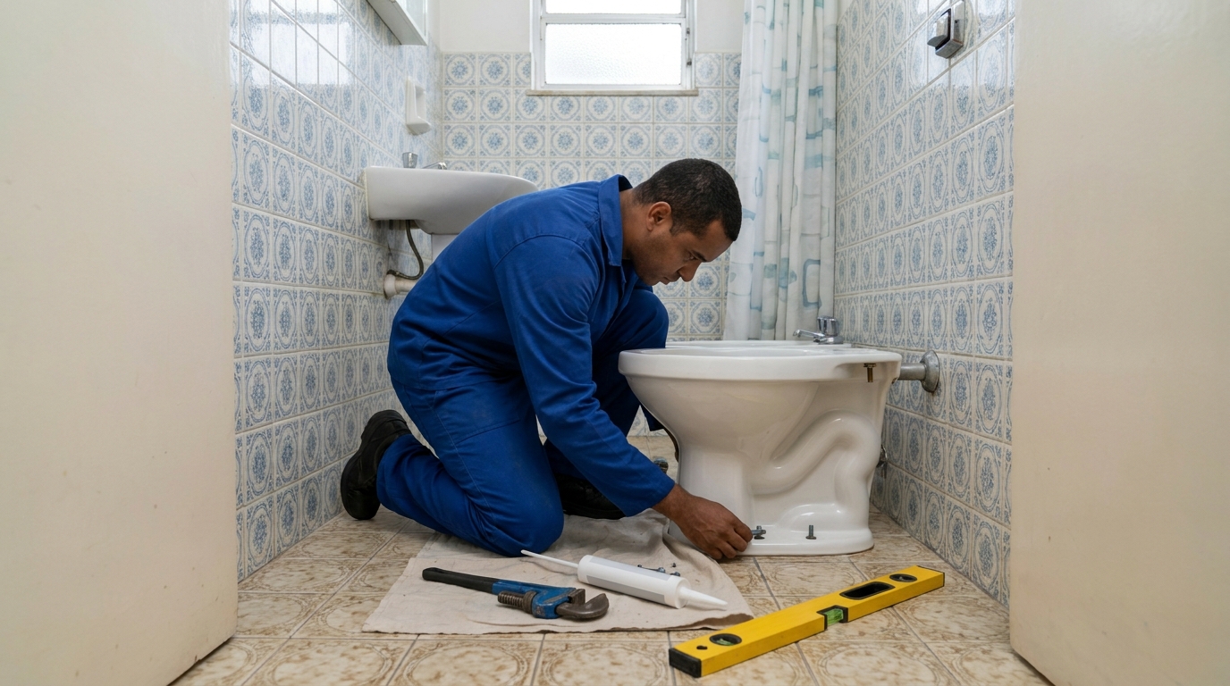 Instalação de vaso sanitário residencial em Recife‑PE