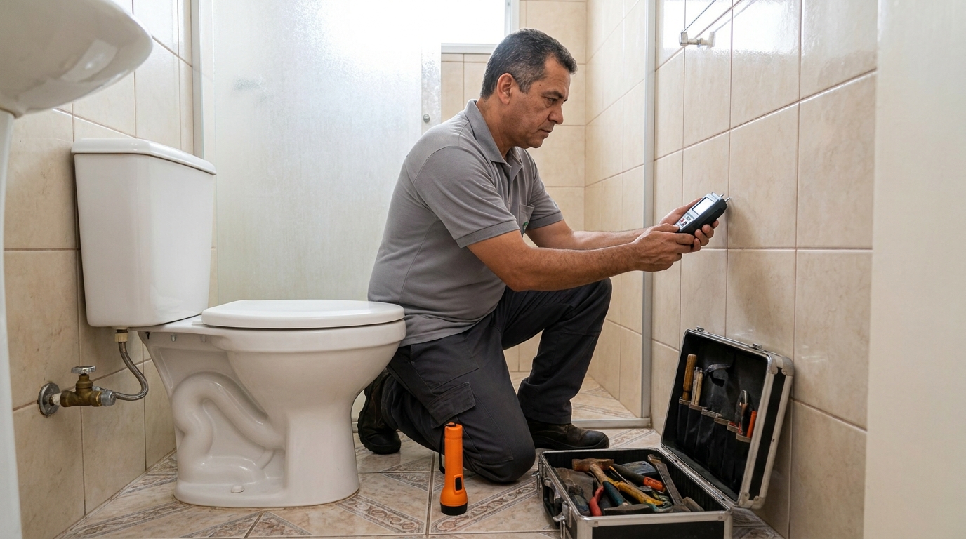 Técnico de caça vazamento com detector em Recife‑PE